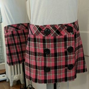 Express plaid mini skirt